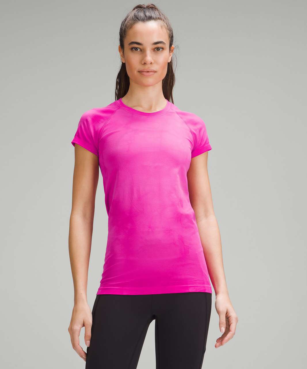 Lululemon Swiftly Tech Short-Sleeve Shirt 2.0 - Marble Dye Sonic Pink