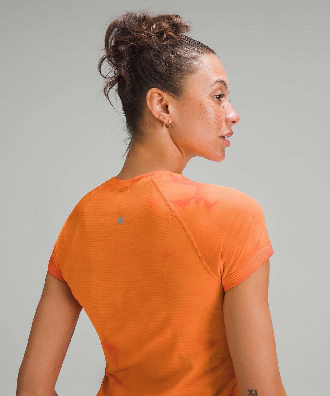 Lululemon Swiftly Tech Short-Sleeve Shirt 2.0 - Marble Dye Solar Orange