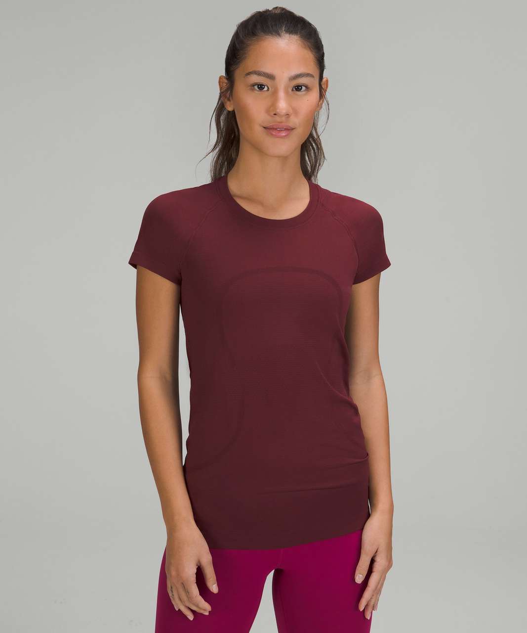 Lululemon Swiftly Tech Short-Sleeve Shirt 2.0 - Red Merlot / Red