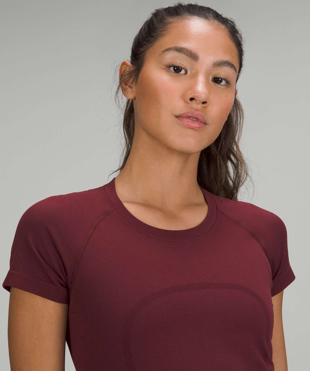 Lululemon Dark Red Swiftly Tech Crew Short Sleeve Shirt 2.0 full length -  $60 - From Sara