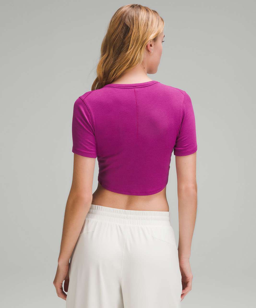 Lululemon Hold Tight Cropped T-Shirt - Magenta Purple