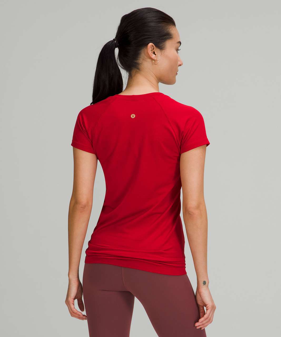 Lululemon New Year Swiftly Tech Short Sleeve Shirt 2.0 - Dark Red / Dark Red  - lulu fanatics