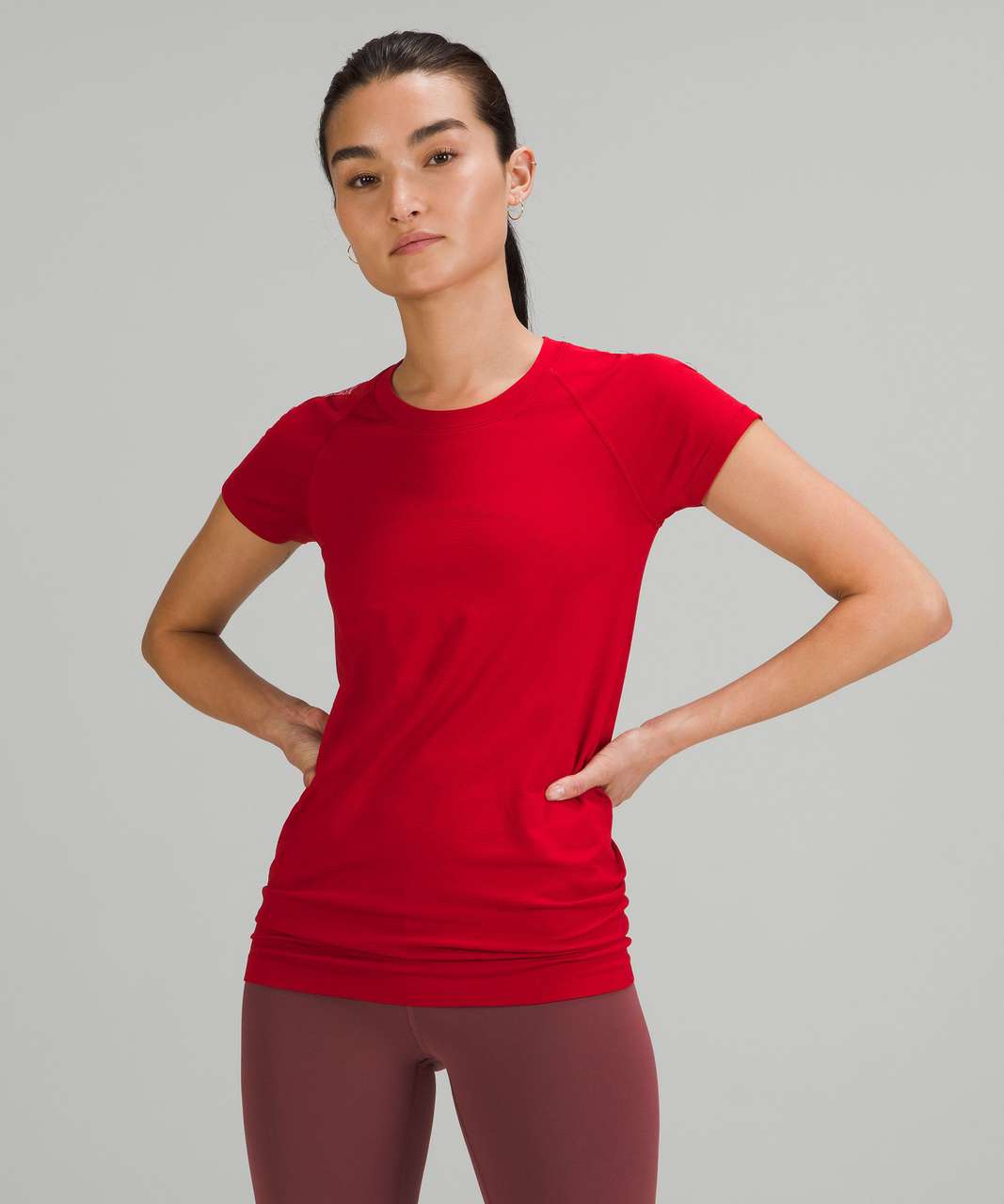 Lululemon New Year Swiftly Tech Short Sleeve Shirt 2.0 - Dark Red / Dark  Red - lulu fanatics