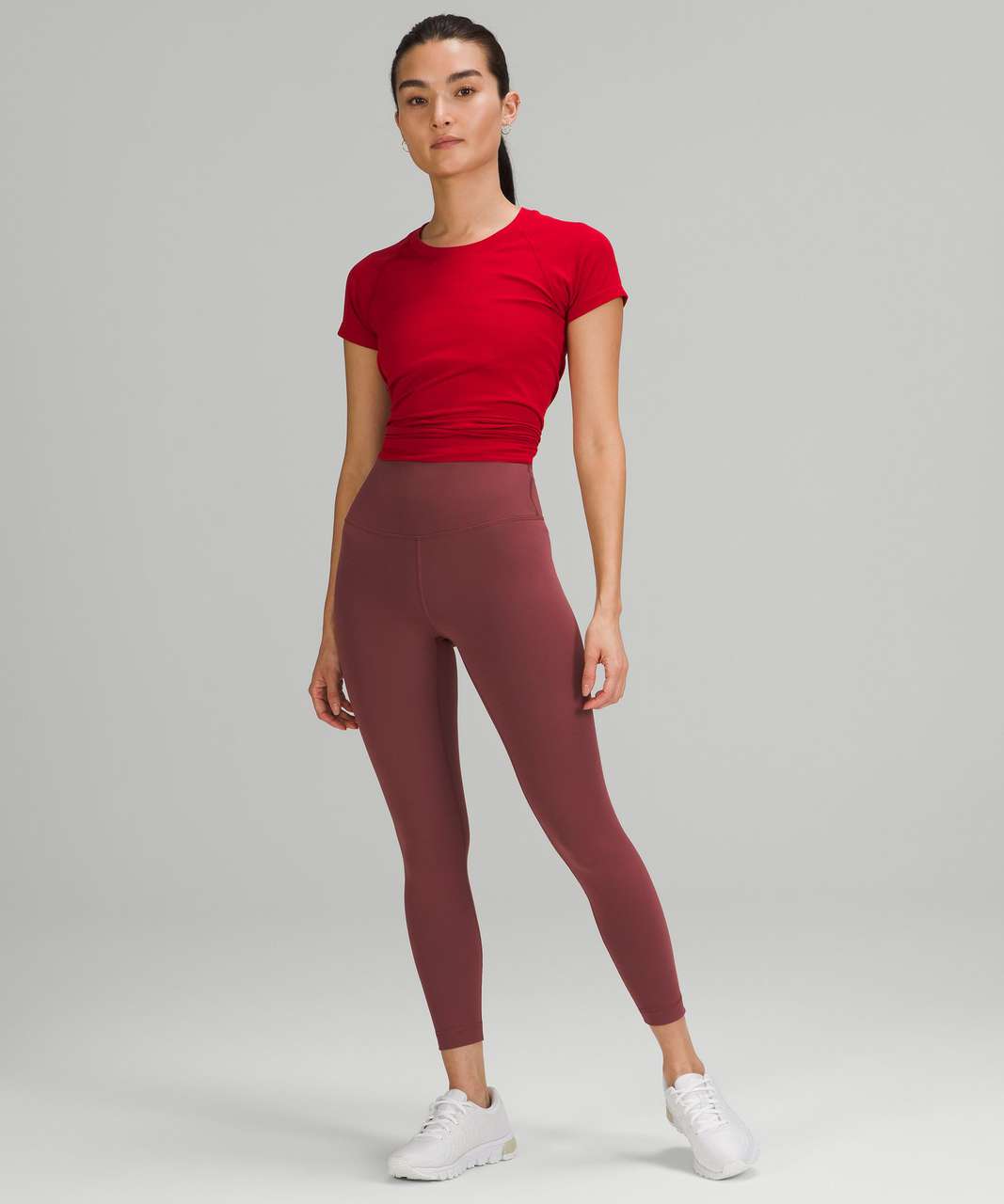 Lululemon Swiftly Tech Short Sleeve 2.0 - Dark Red / Dark Red (First  Release) - lulu fanatics