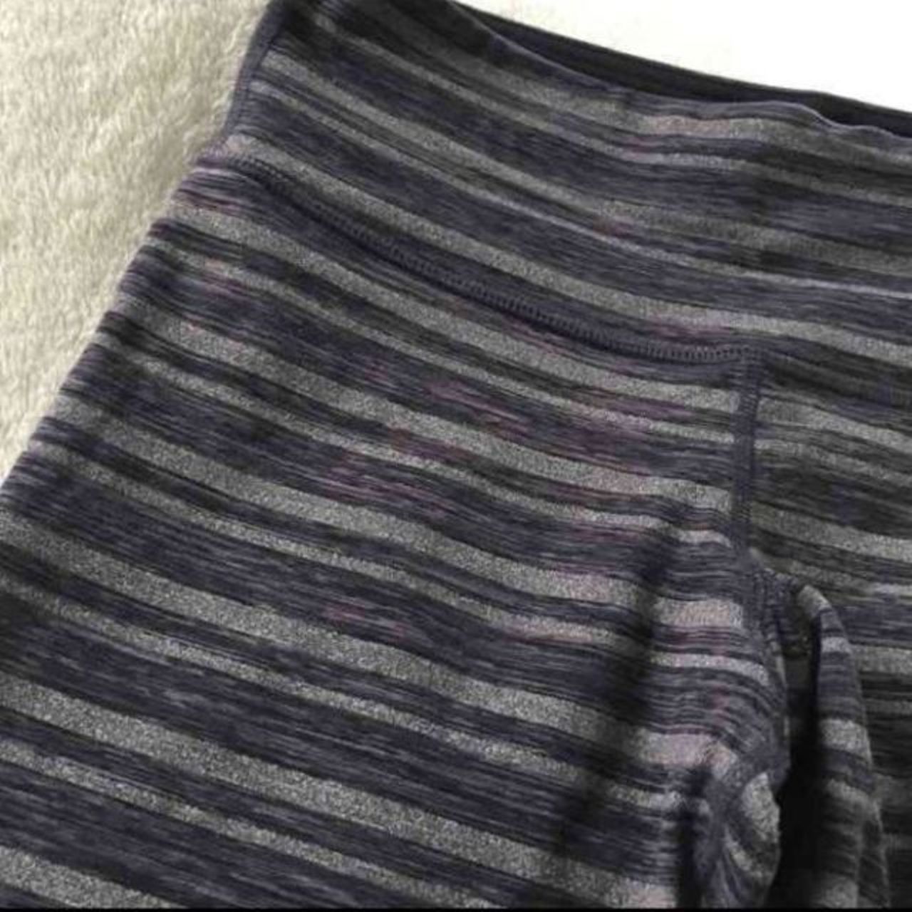 Lululemon Wunder Under Crop - Black Stripes Galore /  Black