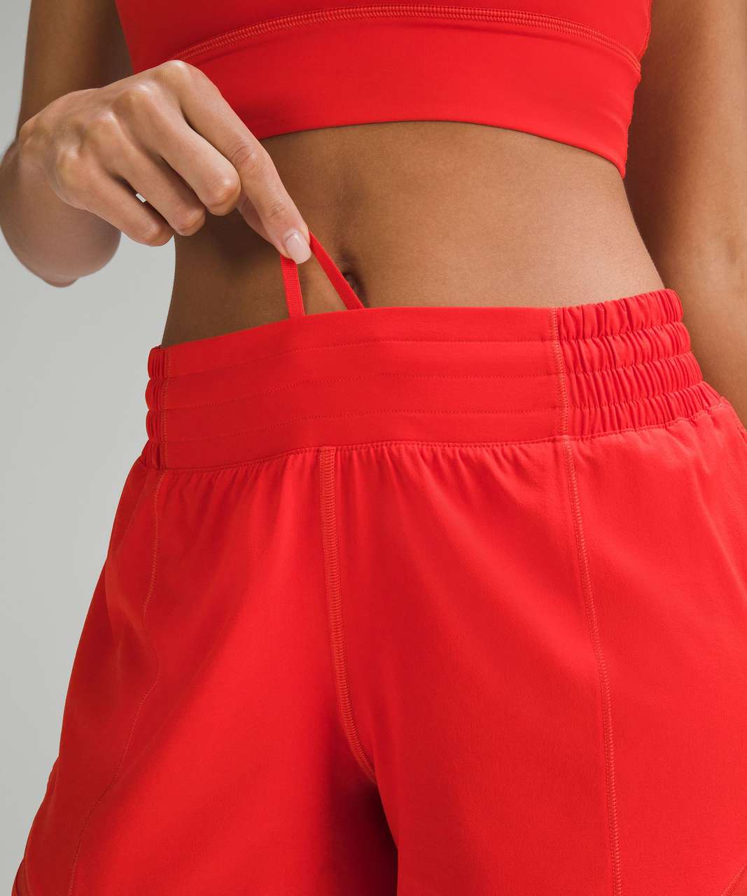 Lululemon Speed Up High-Rise Lined Short 4 - Carnation Red - lulu fanatics