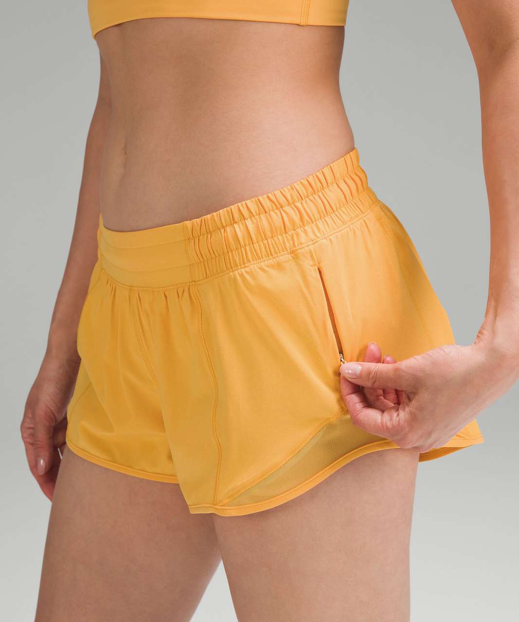 Lululemon Hotty Hot Low-rise Lined Shorts 2.5 In Highlight Orange