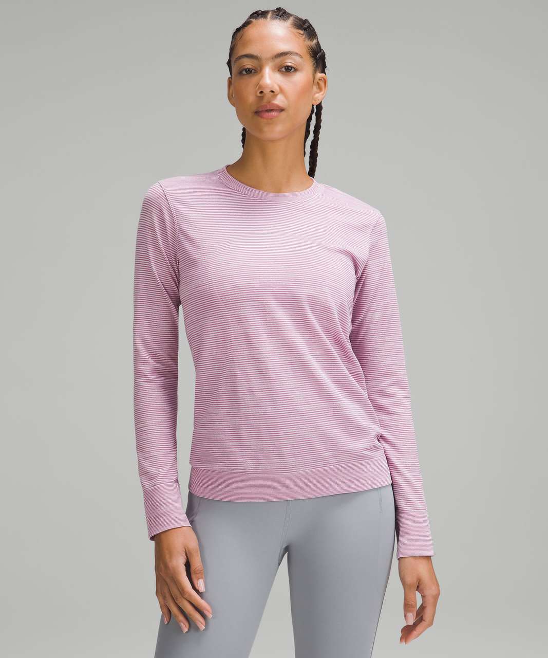 Lululemon Swiftly Relaxed Long Sleeve - White / White / Black - lulu  fanatics