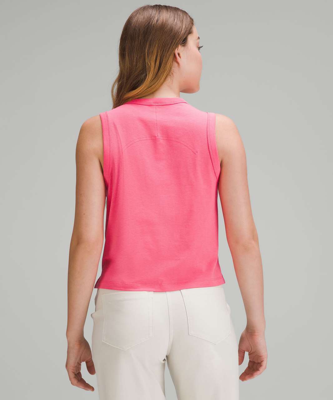 Lululemon Classic-Fit Cotton-Blend Tank Top - Lip Gloss - lulu fanatics