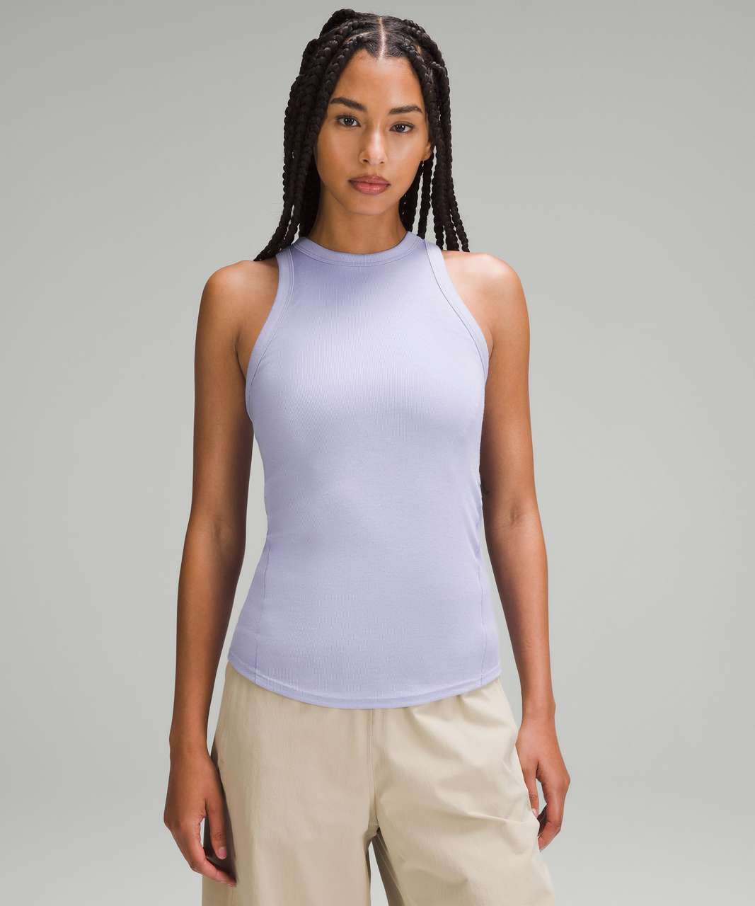 Seriously love this top! Hold Tight Tank in Dusky Lavender (8) and Align  Short 6” in White (6). : r/lululemon