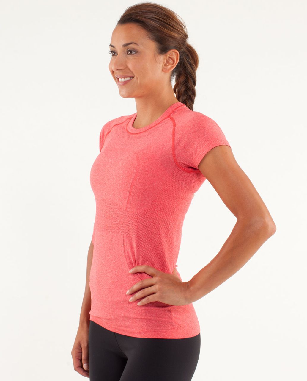 Lululemon Run:  Swiftly Tech Short Sleeve - Currant