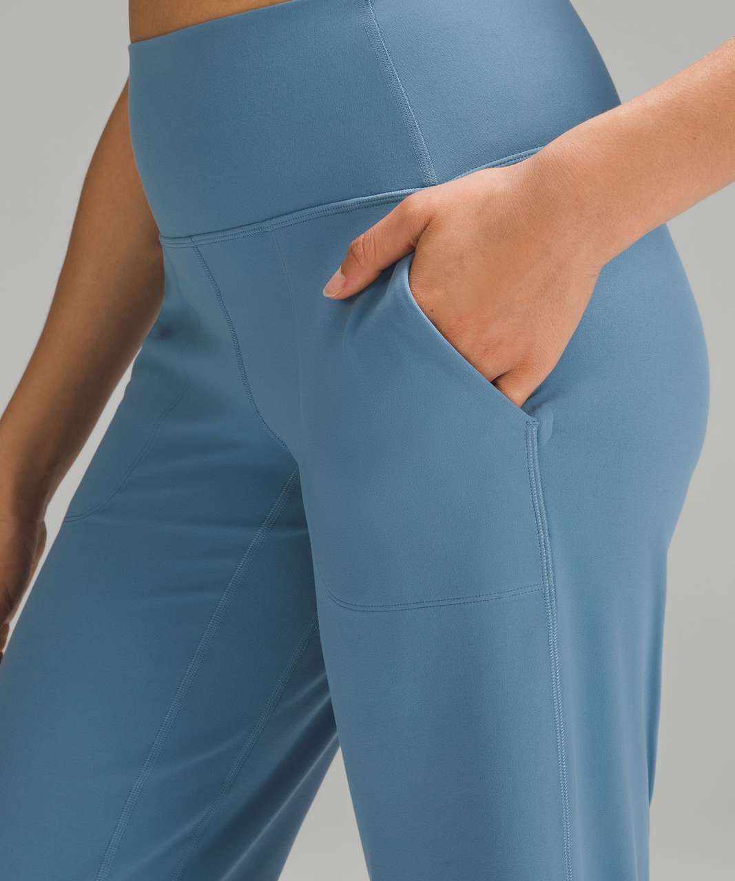 lululemon align high rise wide leg pant utility blue｜TikTok Search