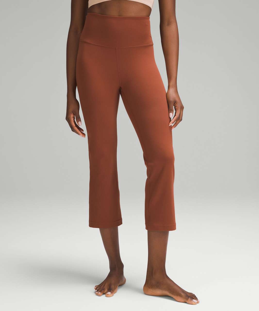 Lululemon Groove Super-High-Rise Crop 23 *Nulu - Dark Terracotta - lulu  fanatics