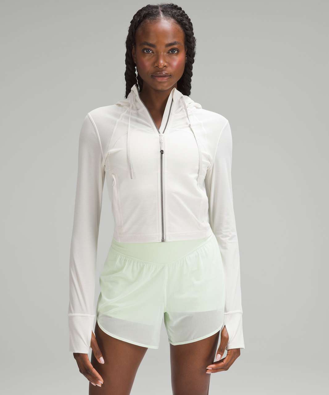 Lululemon Womens Define Striped Beige / White Jacket Size 8