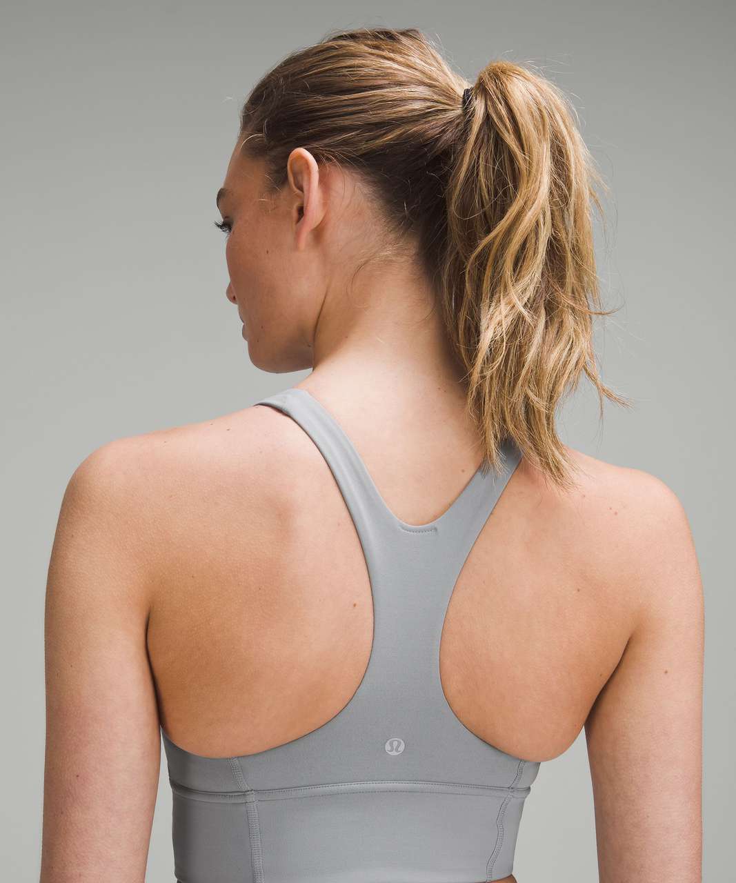 Lululemon Logo Train Strappy Bra *Light Support, B/C Cup - Black / Graphite  Grey - lulu fanatics