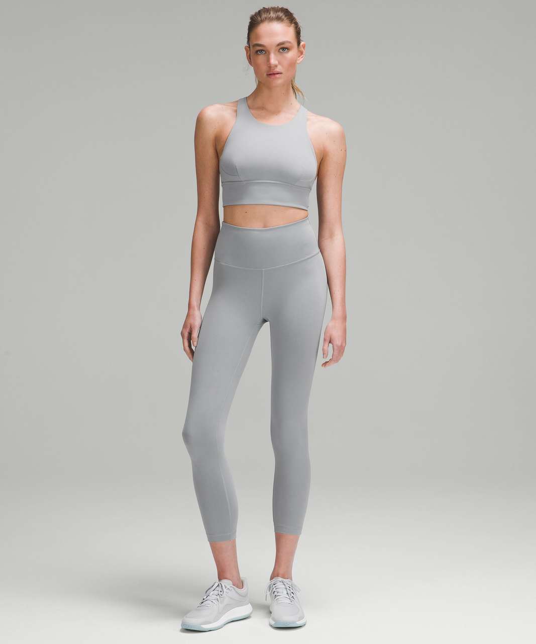 Price Reduced] Lululemon Wunder Train Long Line Bra Graphite Grey Size 6,  Women's Fashion, Activewear on Carousell