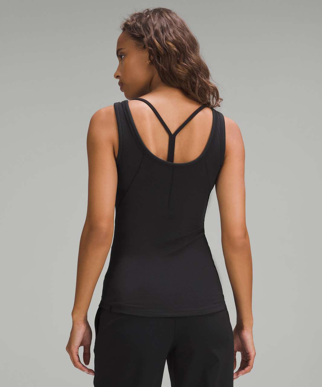 Women's Scoop Neck Tight Sport Camisole With Shelf Bra Racerback