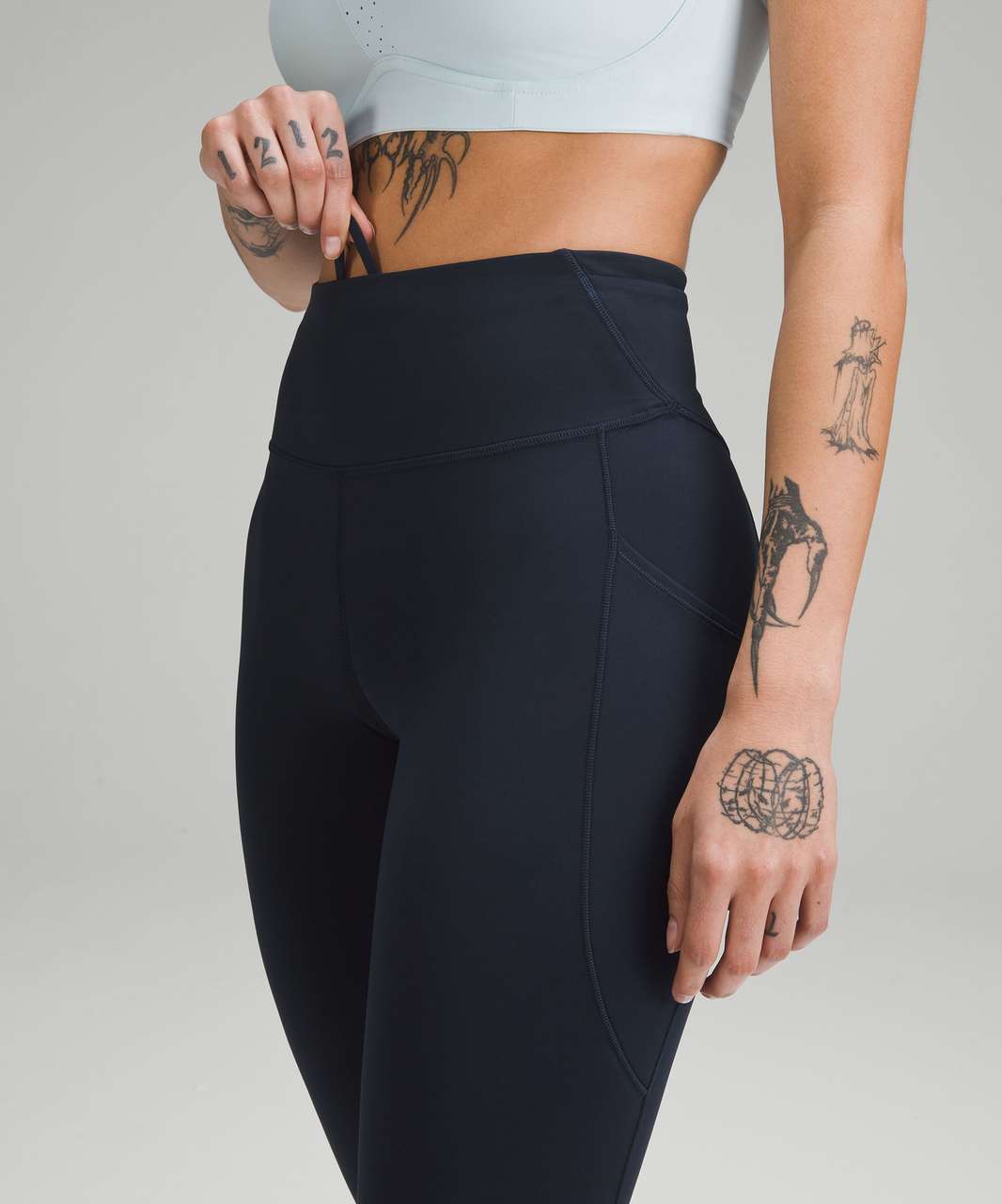 Lululemon Fast $ Free Tight Leggings Floral, Black, True Navy, Dark  Terracotta