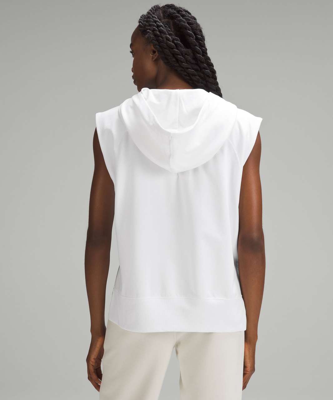 Lululemon French Terry Sleeveless Hoodie - White