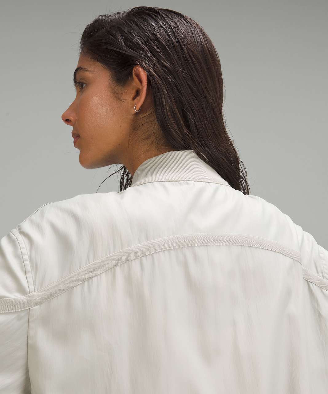 Lululemon Reversible Drape-Sleeve Long Jacket - Bone / Raw Linen