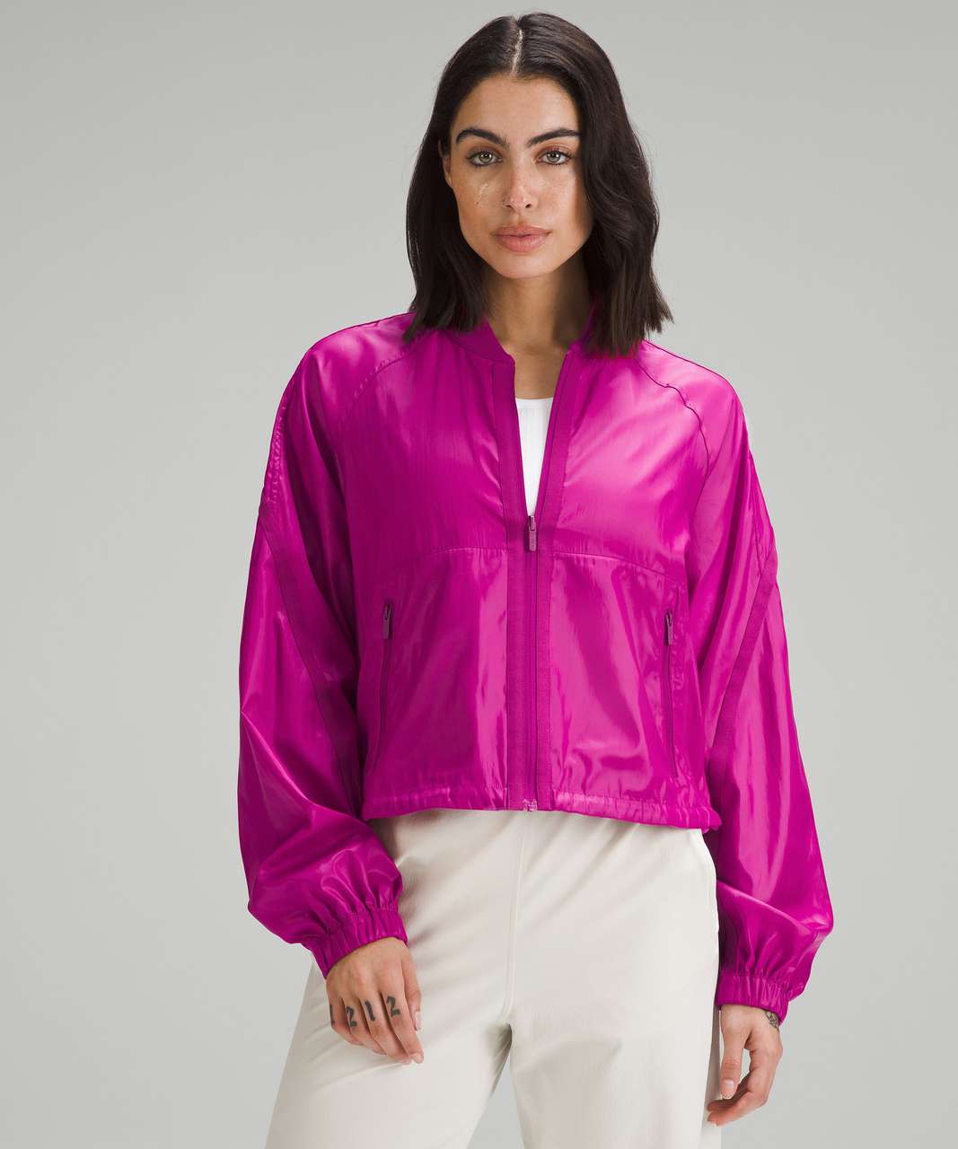 Lululemon Reversible Drape-Sleeve Jacket - Sonic Pink / Wild Berry