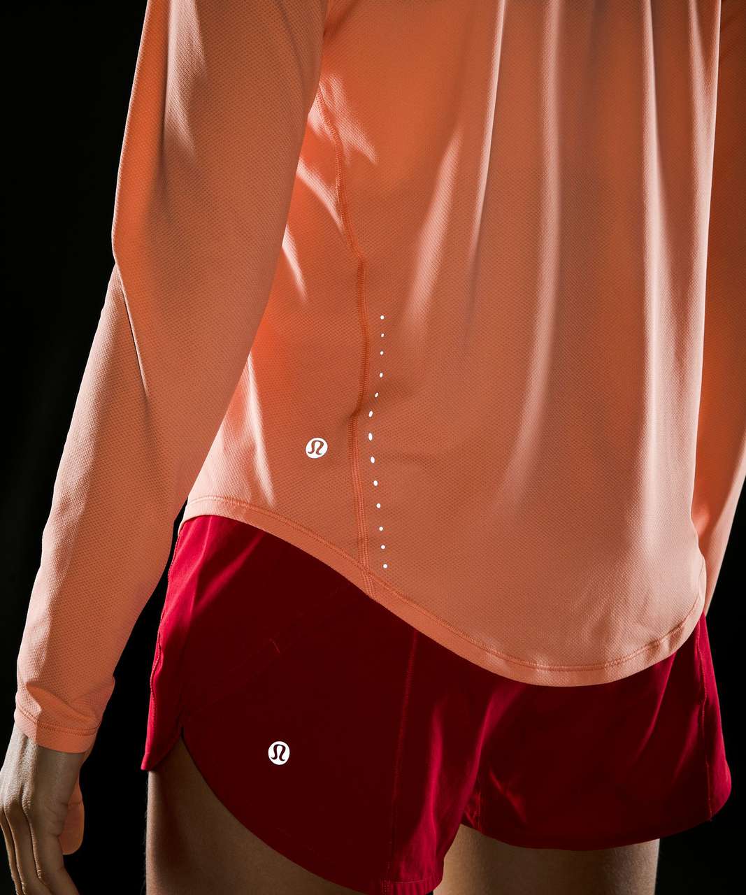 Lululemon High-Neck Running and Training Long Sleeve Shirt - Sunny Coral