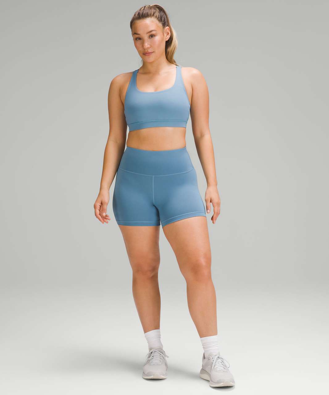 Lululemon Wunder Train Contour Fit High-Rise Short 4 - Utility Blue - lulu  fanatics