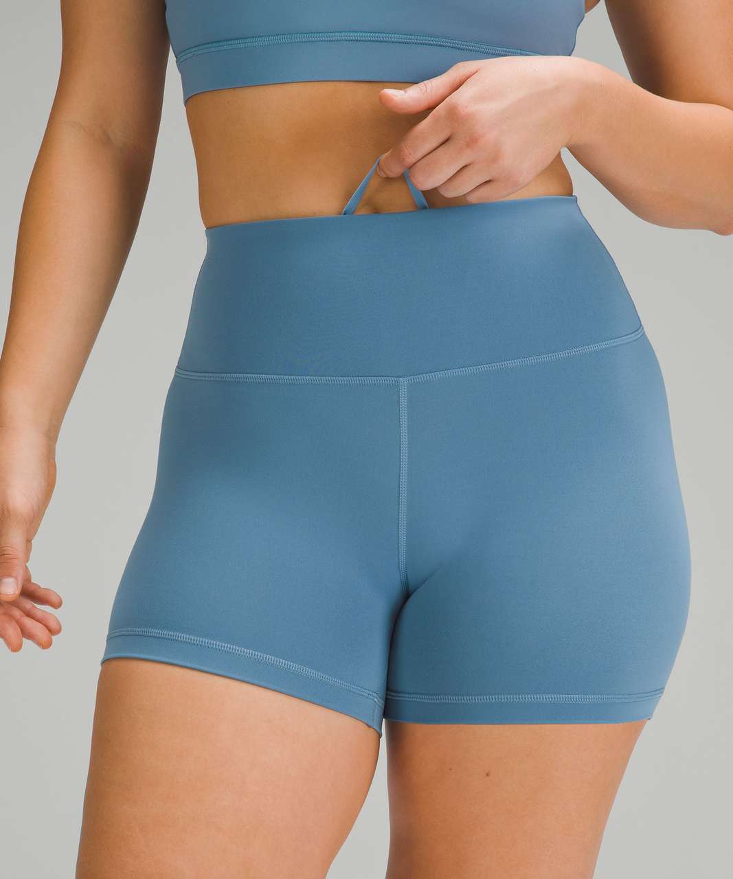 Lululemon Wunder Train Contour Fit High-Rise Short 4 - Utility Blue - lulu  fanatics