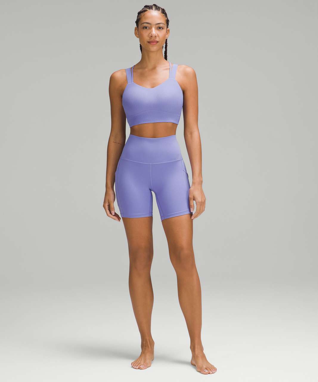 Lululemon Like a Cloud Longline Ribbed Bra *Light Support, D/DD Cups - Dark  Lavender - lulu fanatics