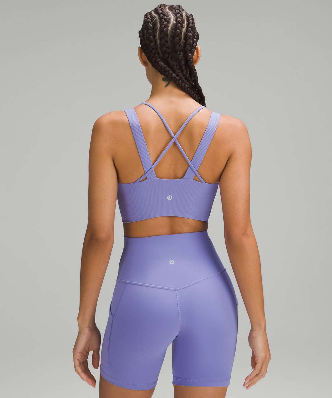 lululemon athletica, Intimates & Sleepwear, Nwt Lululemon Ribbed Nulu  Highneck Yoga Bra Faint Lavender Sz