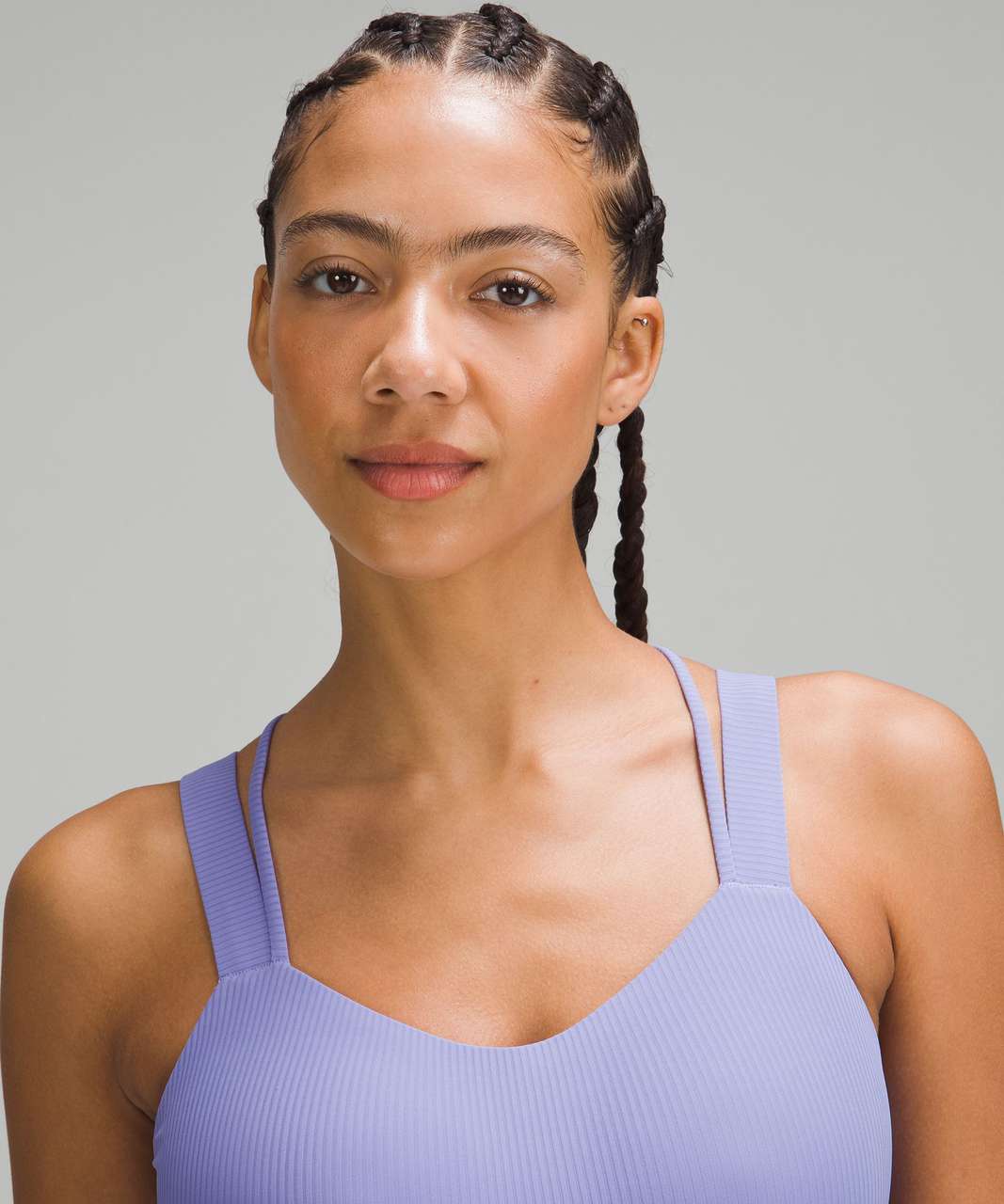 Lululemon Like a Cloud Longline Ribbed Bra *Light Support, D/DD Cups - Dark Lavender