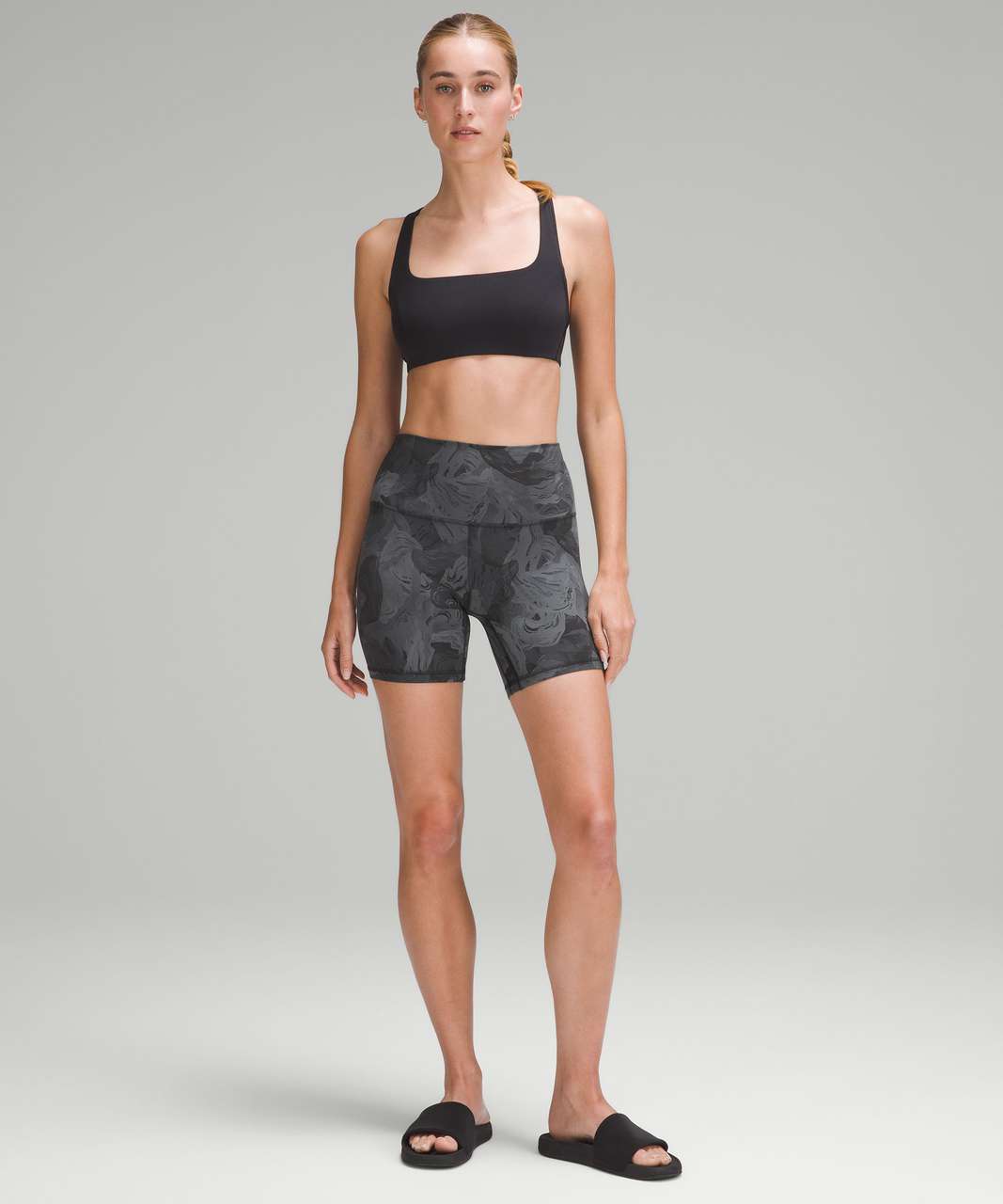 Lululemon Align High-Rise Short 6" - Stencil Dreams Black Multi