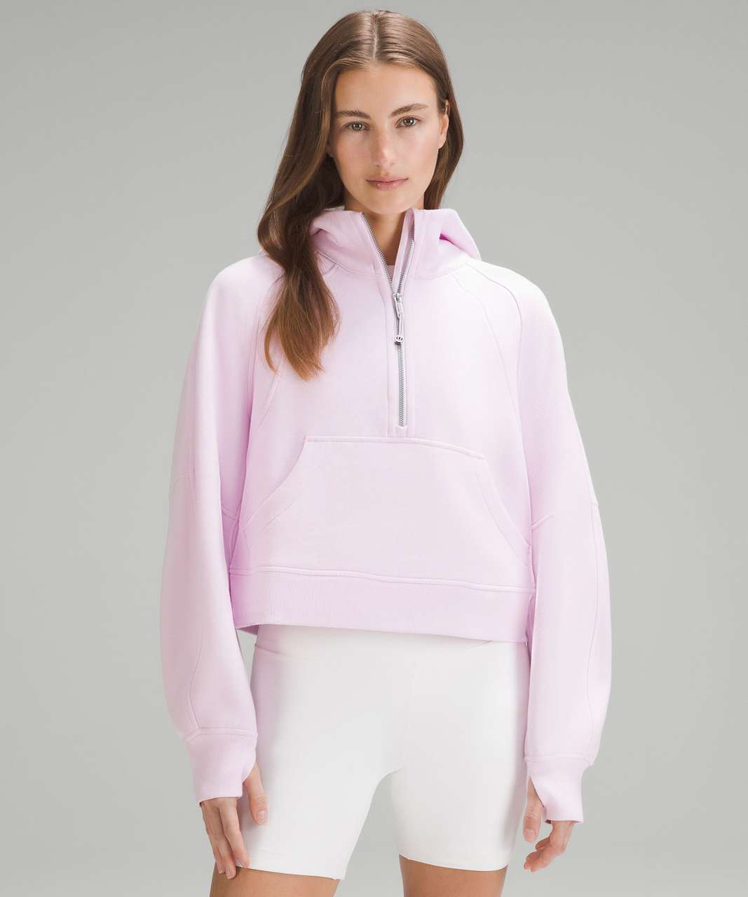 Lululemon Scuba Oversized Half-Zip Hoodie - Meadowsweet Pink - lulu fanatics