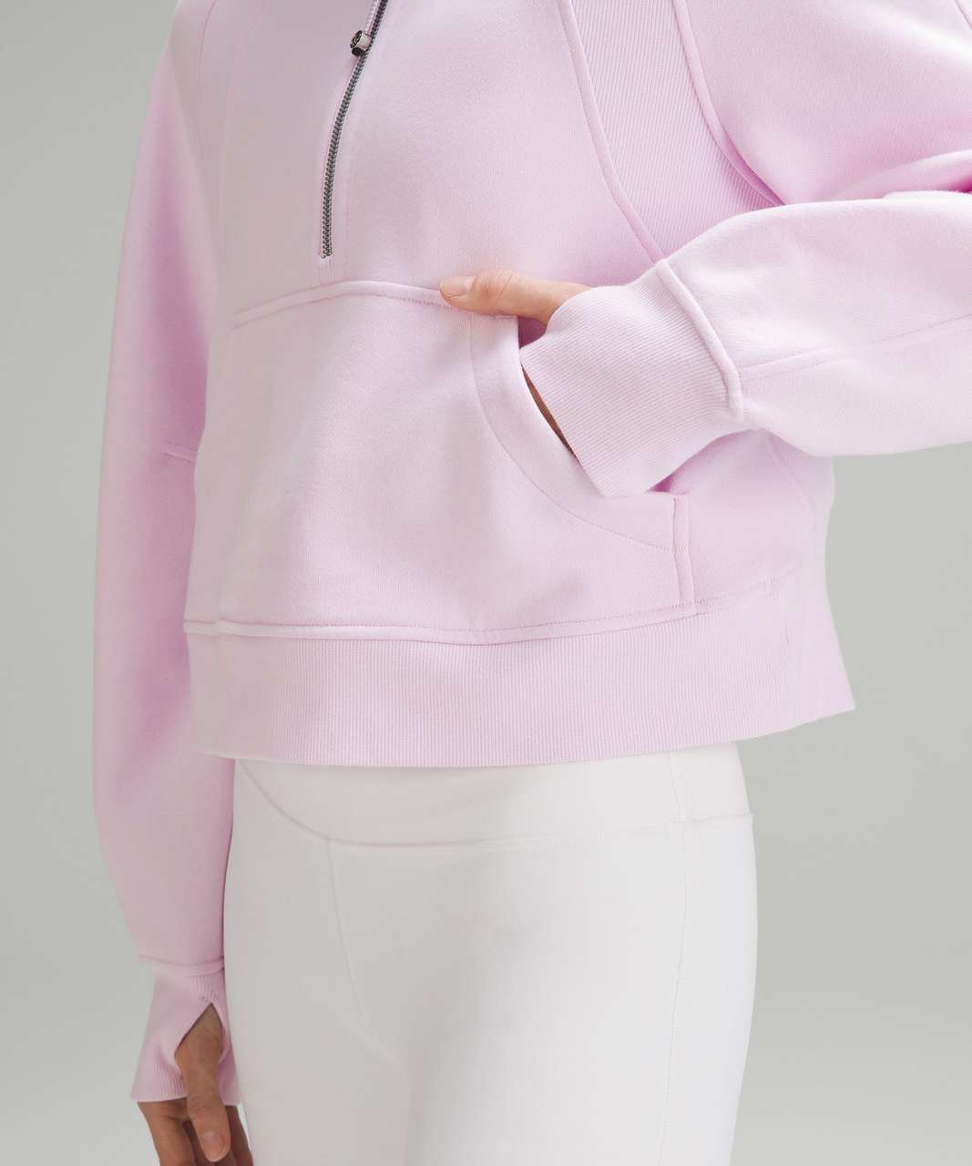 Keep or Return?: Scuba Half Zip in Heathered Pink Taupe (XS/S