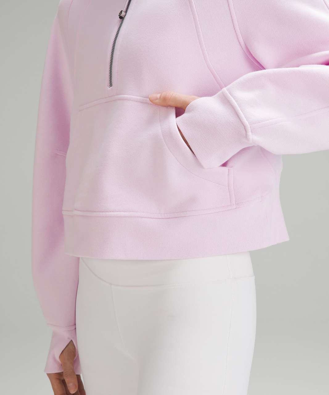 Lululemon Scuba Oversized Half-Zip Hoodie - Meadowsweet Pink - lulu fanatics