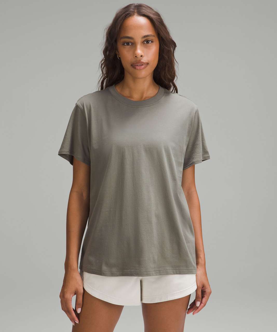 Lululemon T-Shirts Outlet Online Shop - Grey Sage The Fundamental