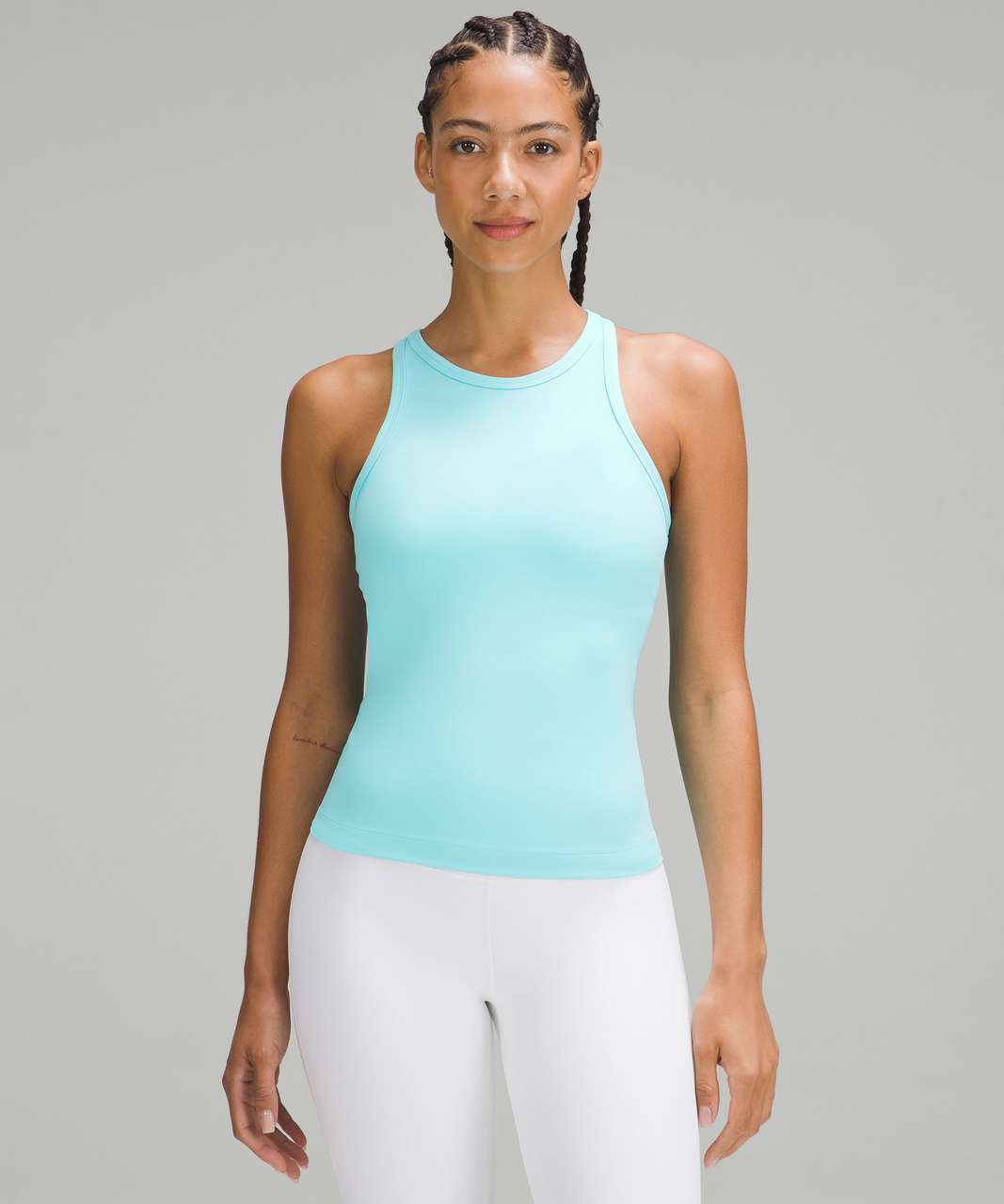 NEW Women Lululemon Align Cropped Tank Top Pastel Blue Size 8 & 10