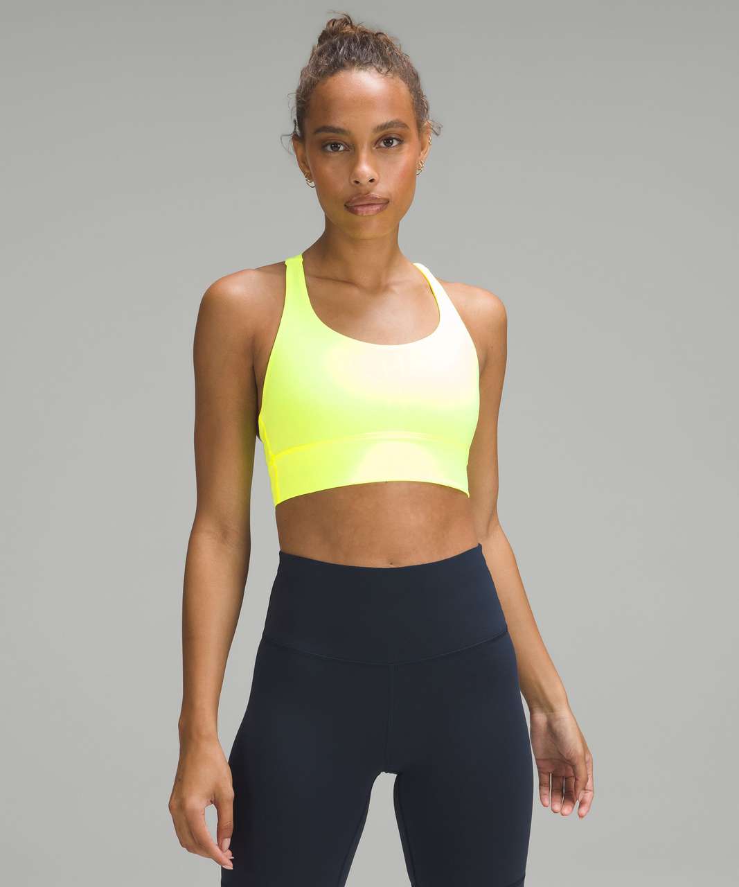 NEW LULULEMON Energy Bra High Neck 6 8 10 Shibori Highlight Yellow