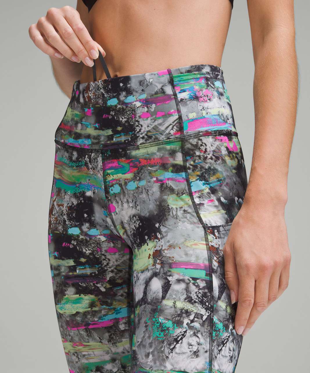 Lululemon Fast and Free High-Rise Crop 23 - Paint Drift Multi - lulu  fanatics