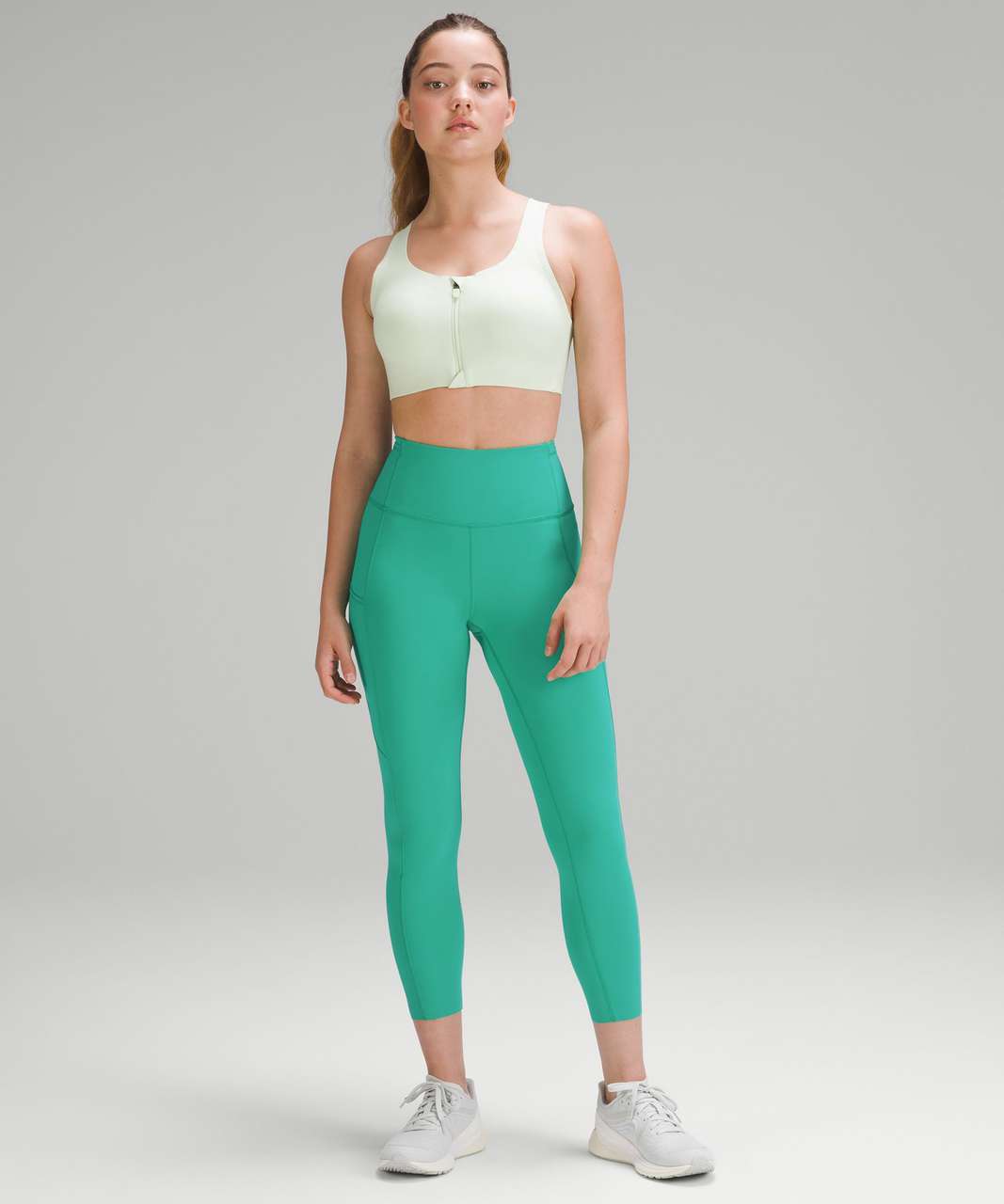 Lululemon Fast and Free High-Rise Crop 23 - Kelly Green - lulu