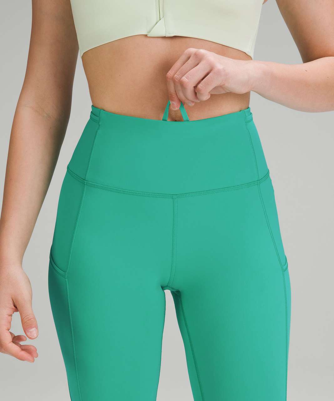 Lululemon Fast and Free High-Rise Crop 23 - Kelly Green - lulu