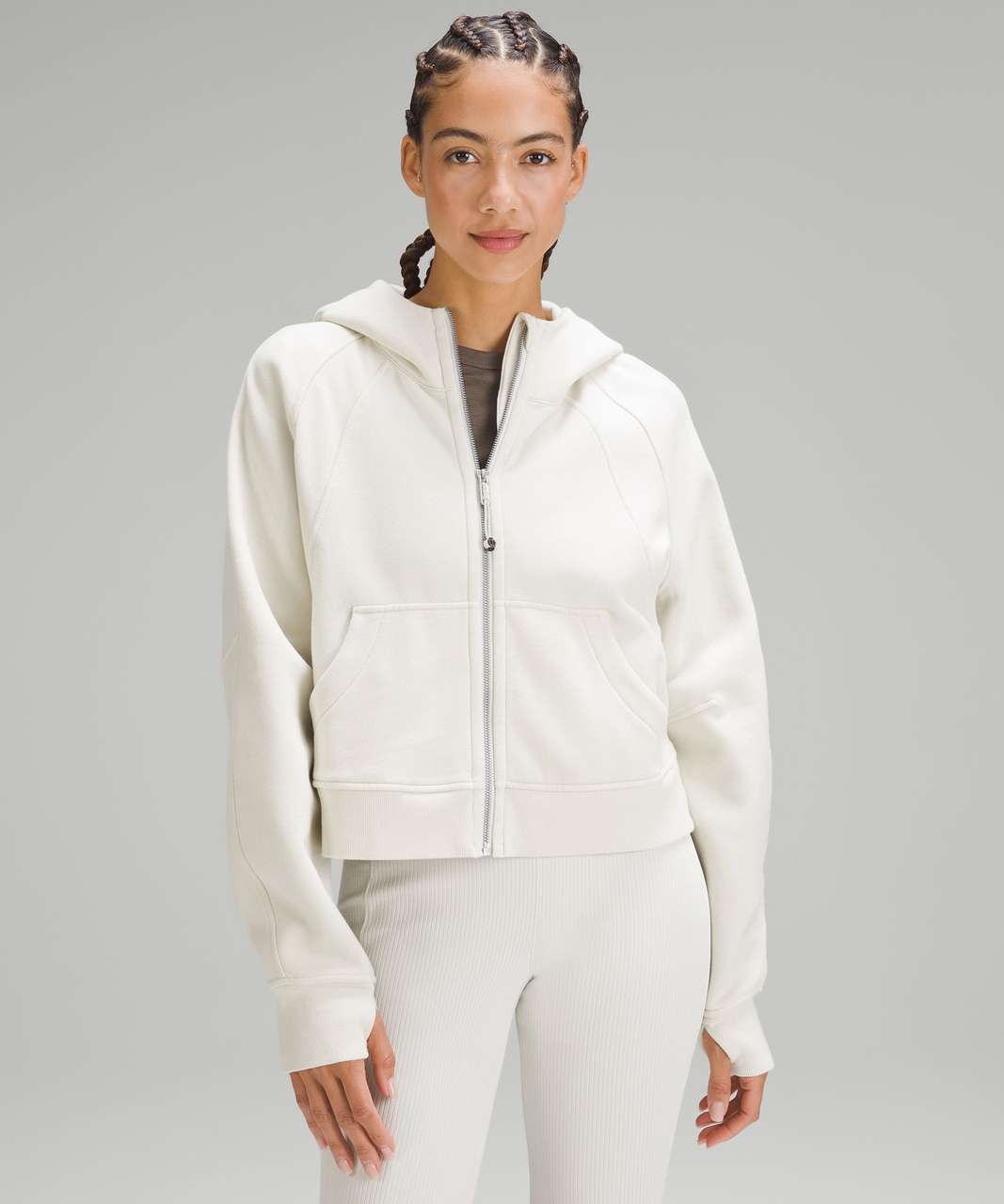 Full-zip scuba-effect hoody