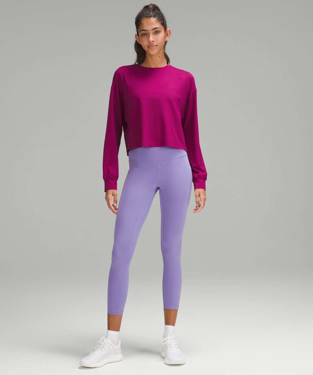 Lululemon Abrasion-Resistant Training Long-Sleeve Shirt - Magenta Purple