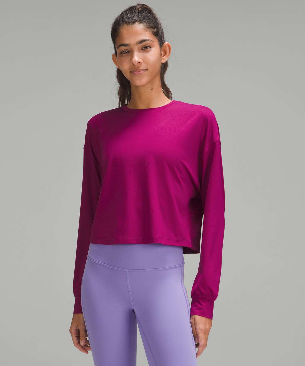 Lululemon Abrasion-Resistant Training Long-Sleeve Shirt - Magenta