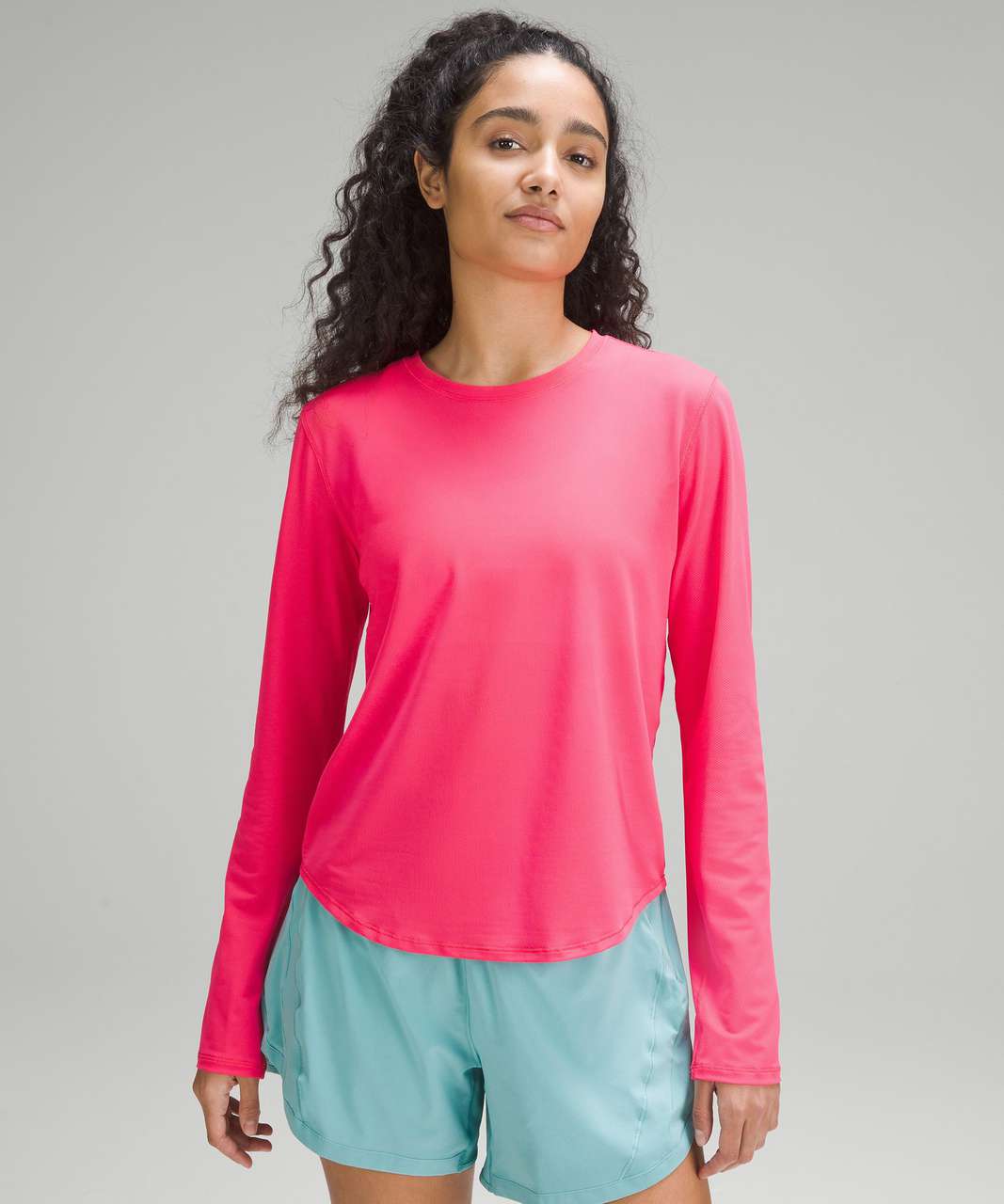 Lululemon High-Neck Running and Training Long-Sleeve Shirt - Lip