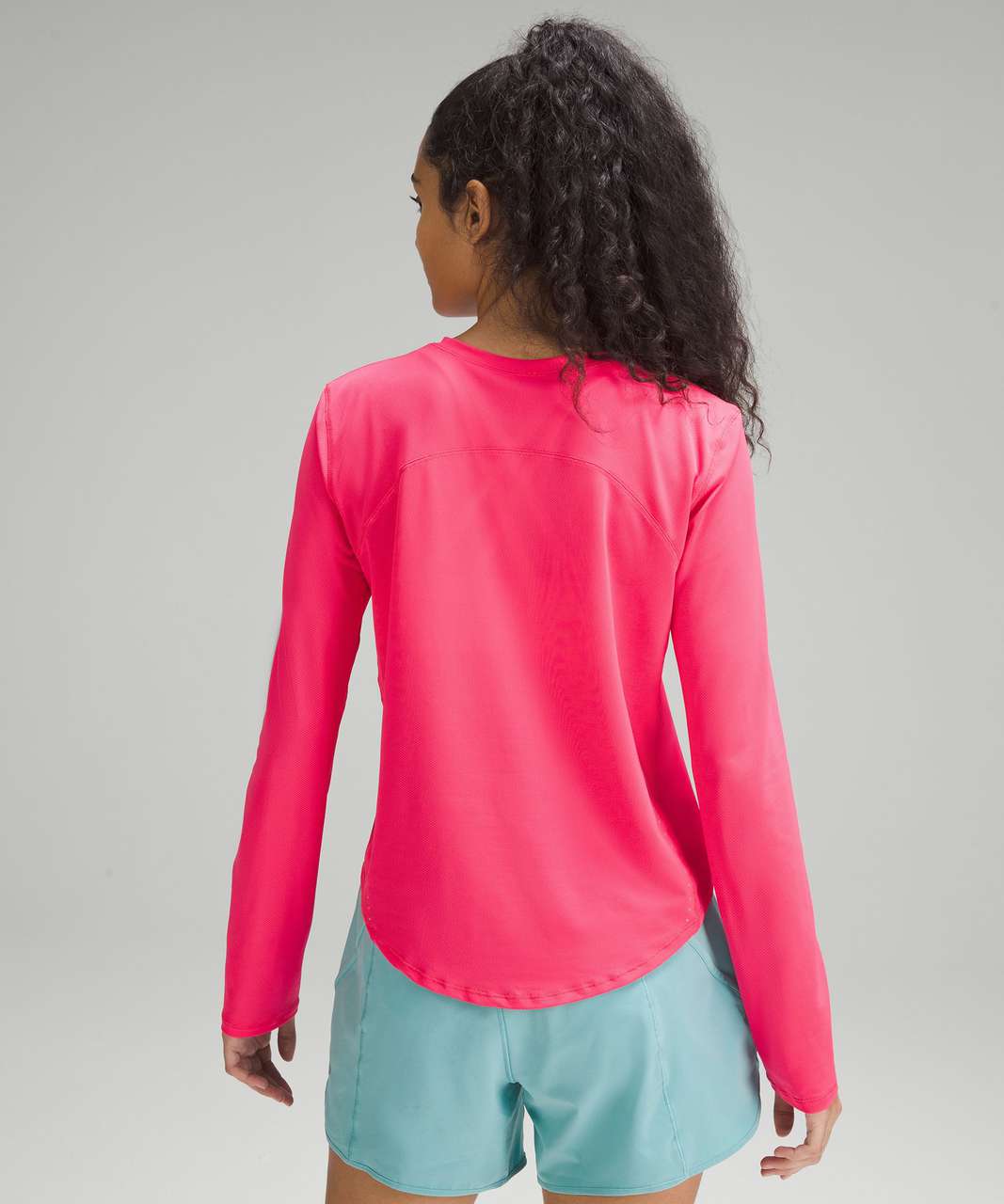 Lululemon High-Neck Running and Training Long-Sleeve Shirt - Lip Gloss