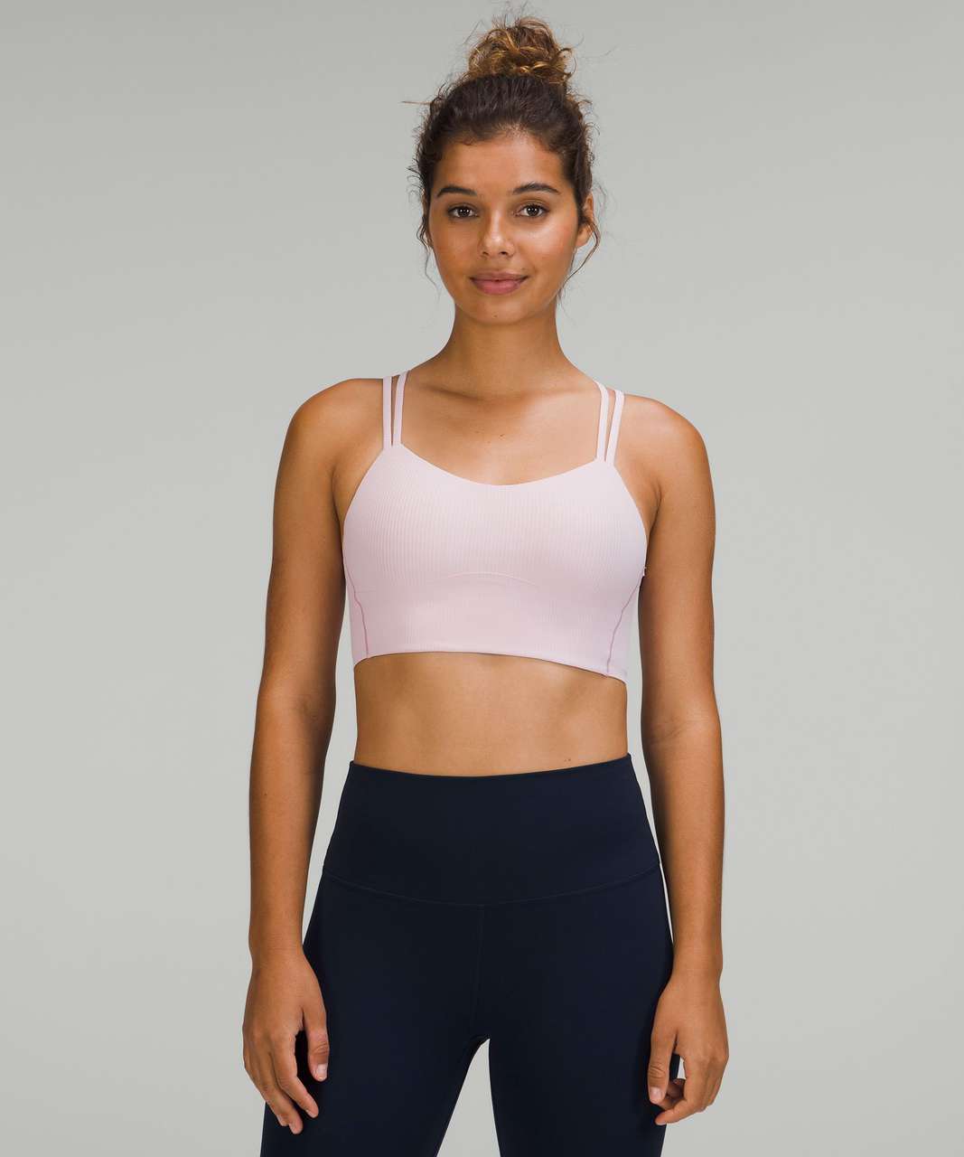 Lululemon Like A Cloud Ribbed Longline Bra Light Support, B/c Cup In Lunar  Rock