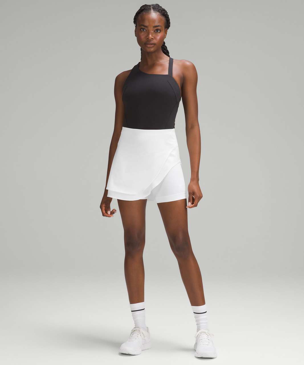 Lululemon Asymmetrical Layered High-Rise Tennis Skirt - White