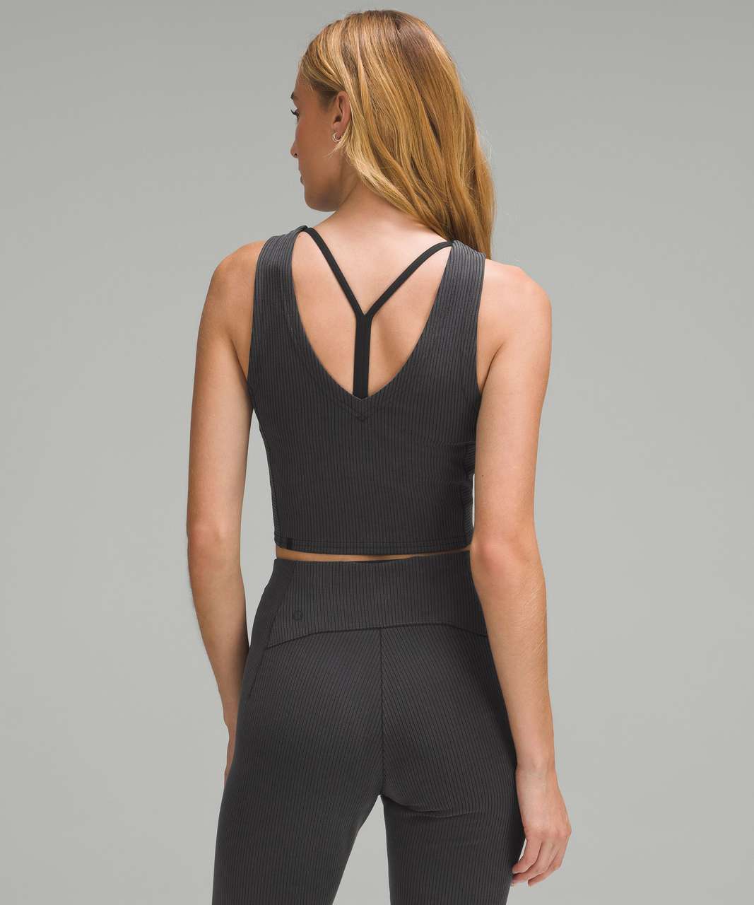 Lululemon Ribbed Softstreme Cropped Tank Top - Black