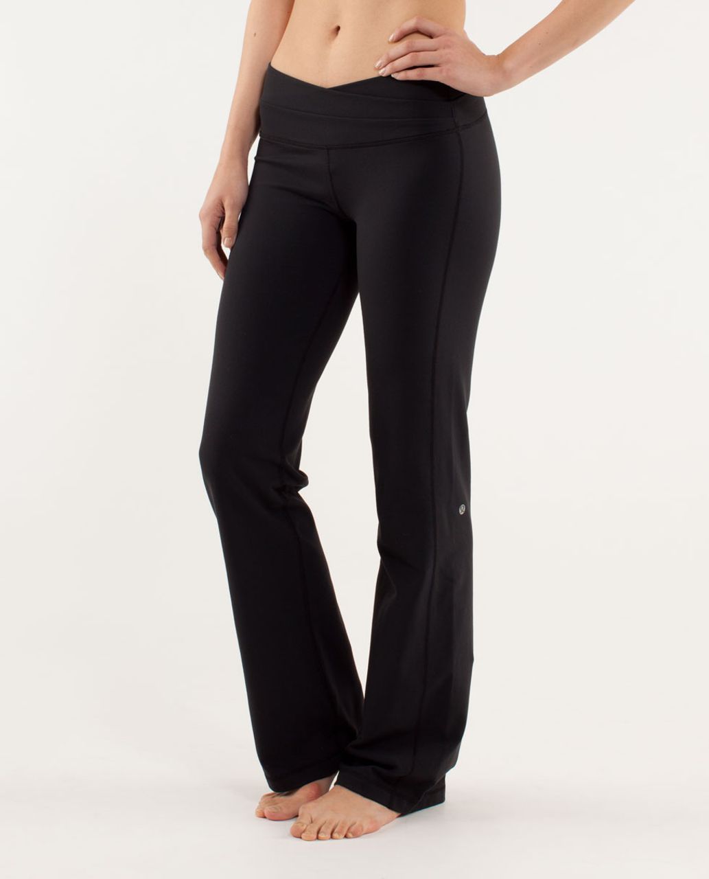 Lululemon Acro Crop - Heathered Black - lulu fanatics